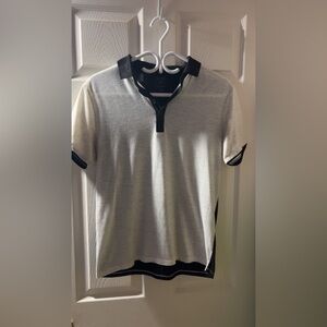 Guess Light Gray Polo with Black Trim